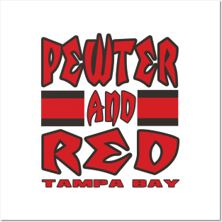 Tampa LYFE Pewter and Red True Football Colors! Posters and Art